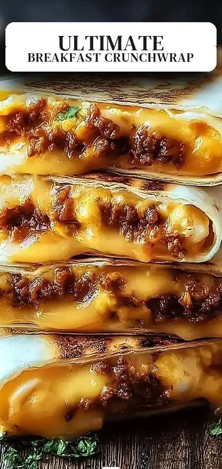 Pinterest pin (Design 2) for Irresistible Ultimate Breakfast Crunchwrap for Tasty Mornings-Quick Family Meals