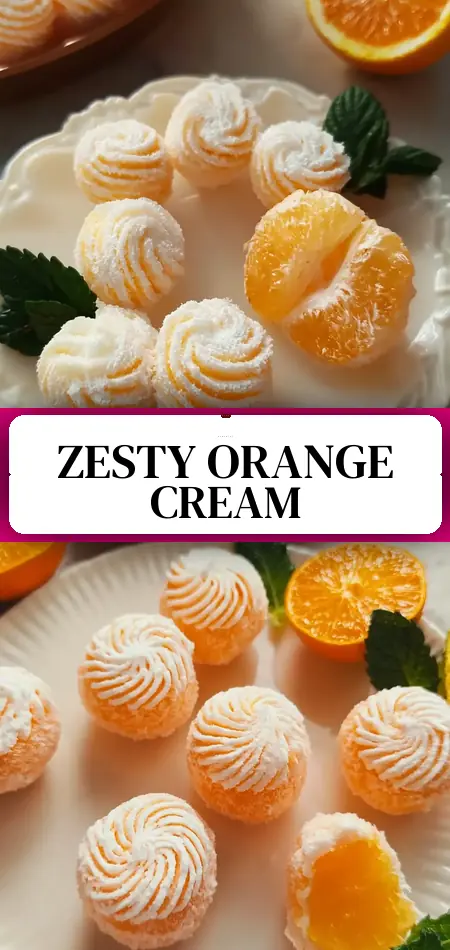 Pinterest pin (Design 3) for Sweet Orange Cream Cheese Mints for Zesty Moments Anytime