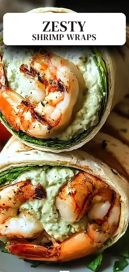 Pinterest pin (Design 2) for Zesty Grilled Shrimp Caesar Wraps: Easy Lunch Win!