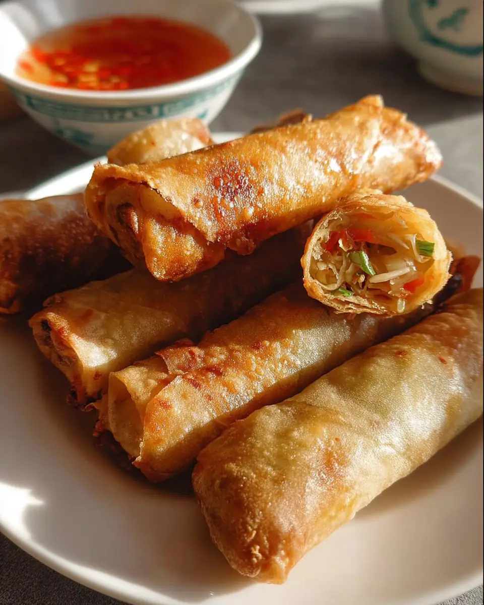 A delicious plate of air fryer spring rolls recipe that will amaze your taste buds