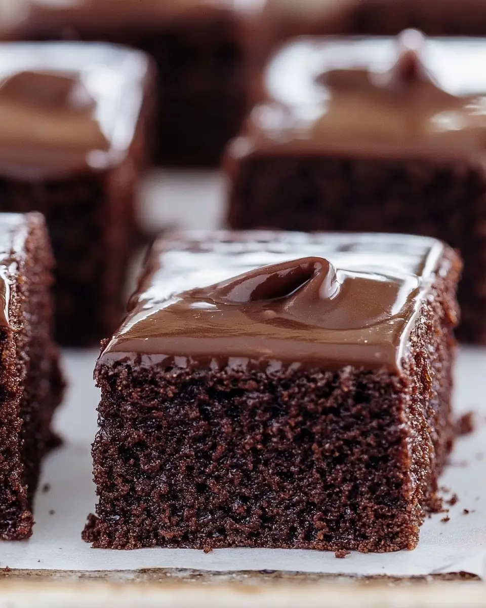 A delicious plate of 4 Ingredient Chocolate Cake