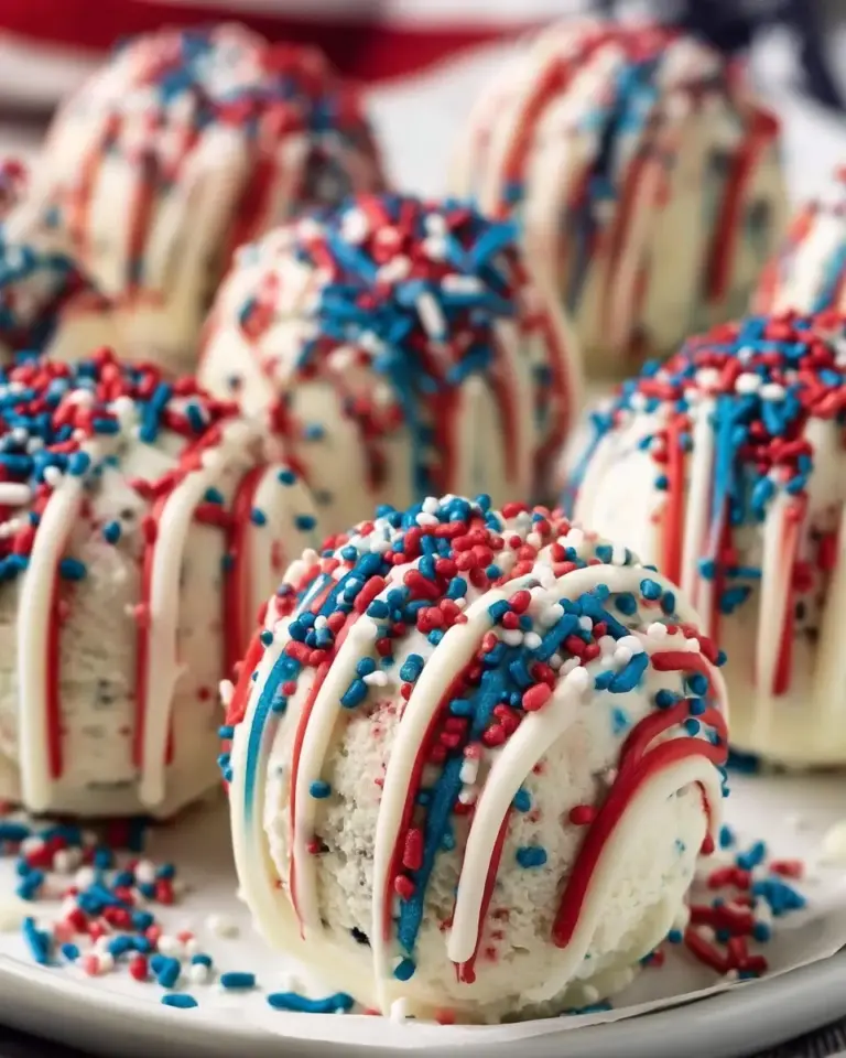 A delicious plate of 4th of July Truffles