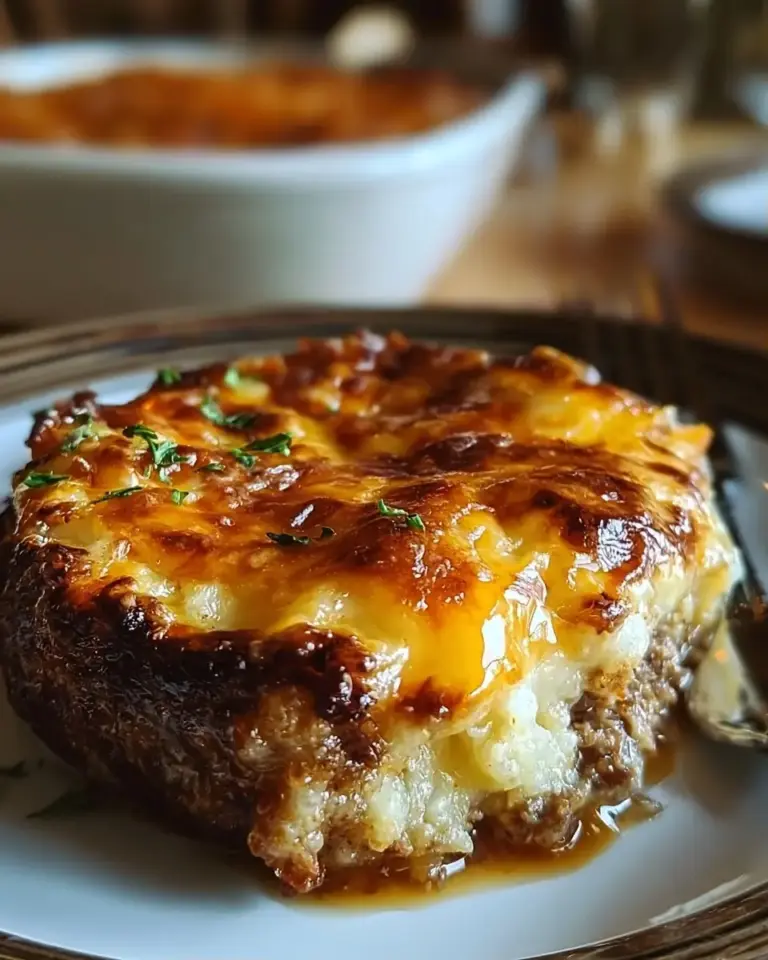 A delicious plate of Amish Hamburger Steak Bake