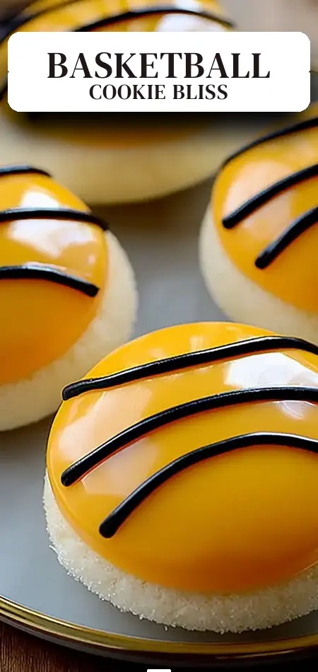 Pinterest pin (Design 2) for March Madness Basketball Cookies