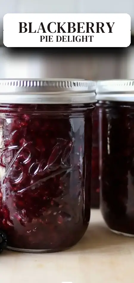 Pinterest pin (Design 2) for Canning Blackberry Pie Filling