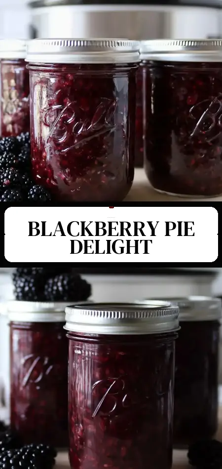 Pinterest pin (Design 3) for Canning Blackberry Pie Filling
