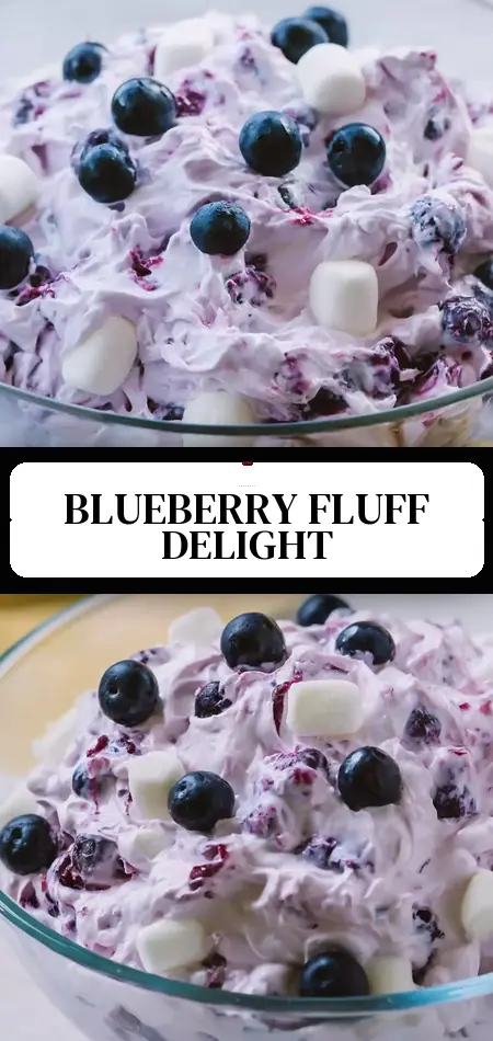 Pinterest pin (Design 3) for Blueberry Fluff Salad: An Easy Indulgence for Any Occasion