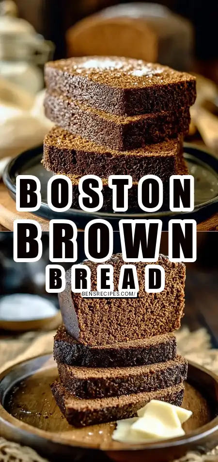 Pinterest pin (Design 1) for Old-Fashioned Boston Brown Bread