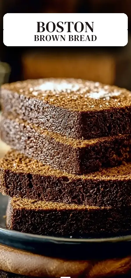 Pinterest pin (Design 2) for Old-Fashioned Boston Brown Bread