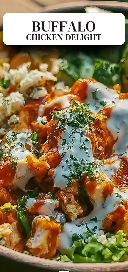 Pinterest pin (Design 2) for Buffalo Chicken Bowl Quick and Easy Recipe