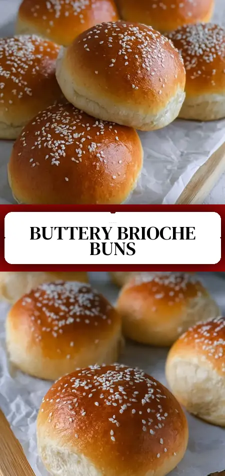 Pinterest pin (Design 3) for Brioche Buns