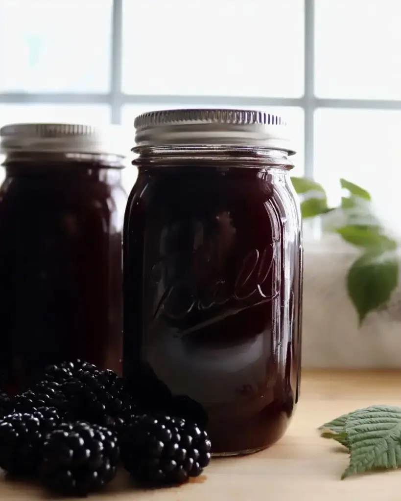 A delicious plate of Blackberry Juice