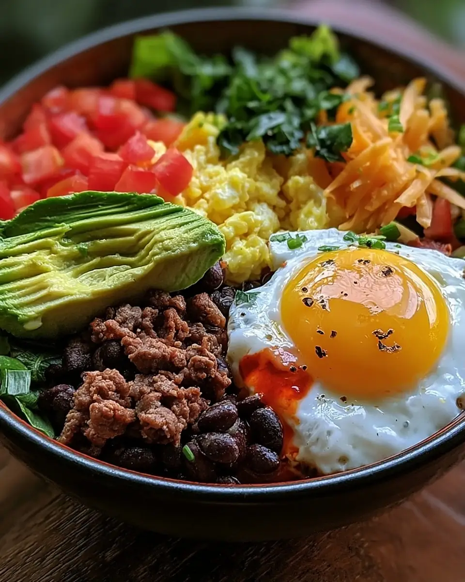 A delicious plate of Breakfast Burrito Bowl