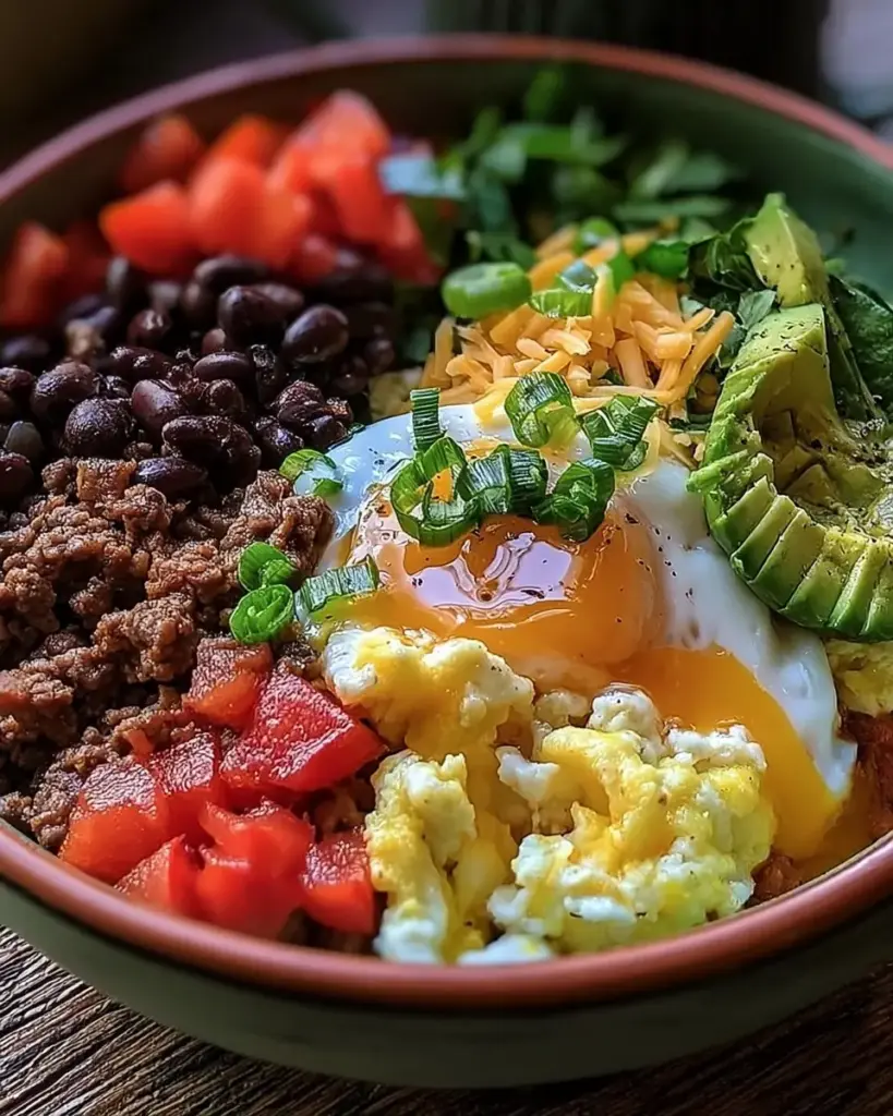 A delicious plate of Breakfast Burrito Bowl