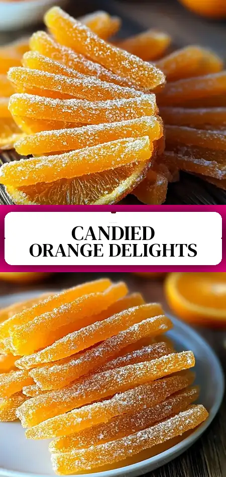 Pinterest pin (Design 3) for Easy Candied Orange Slices Recipe for Perfect Sweet Treats