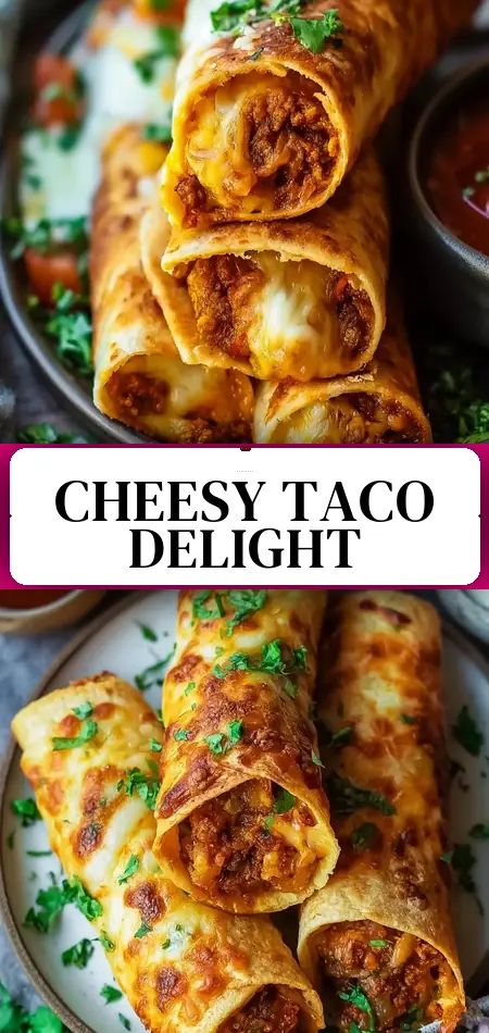 Pinterest pin (Design 3) for Cheesy Taco Sticks: Your New Favorite Comfort Food Delight