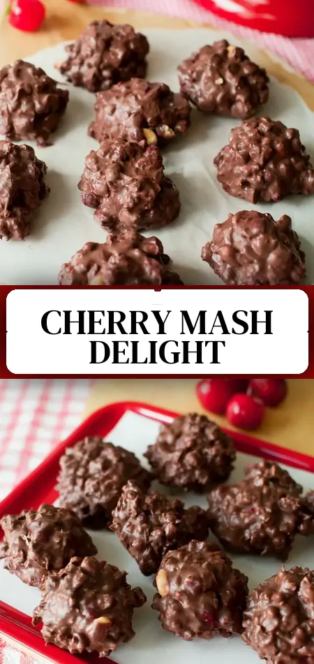 Pinterest pin (Design 3) for Homemade Cherry Mash Candy