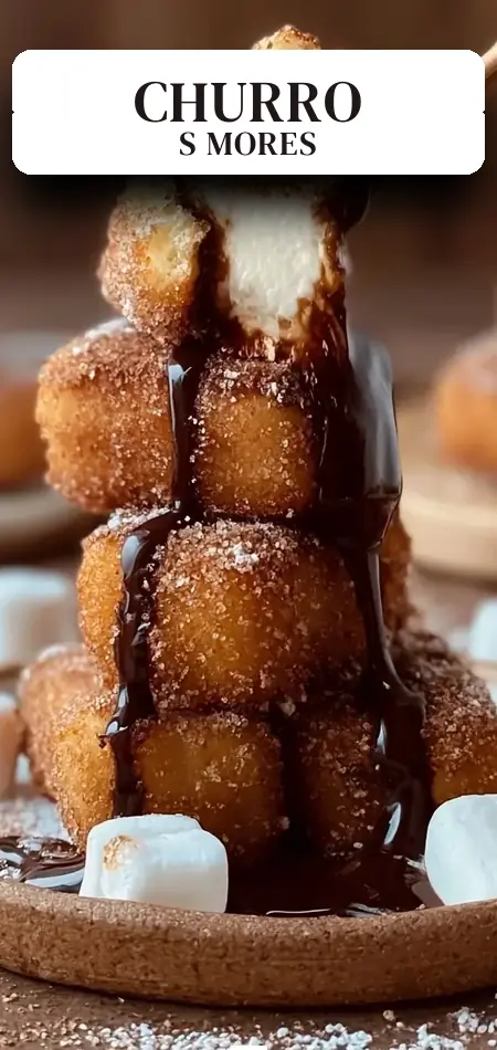 Pinterest pin (Design 2) for Smores Churro Nuggets