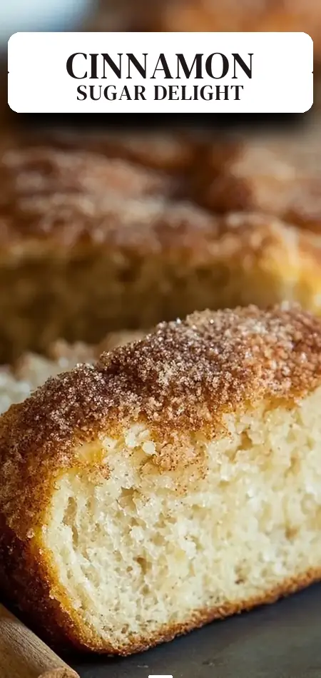Pinterest pin (Design 2) for Cinnamon Sugar Donut Sweet Bread