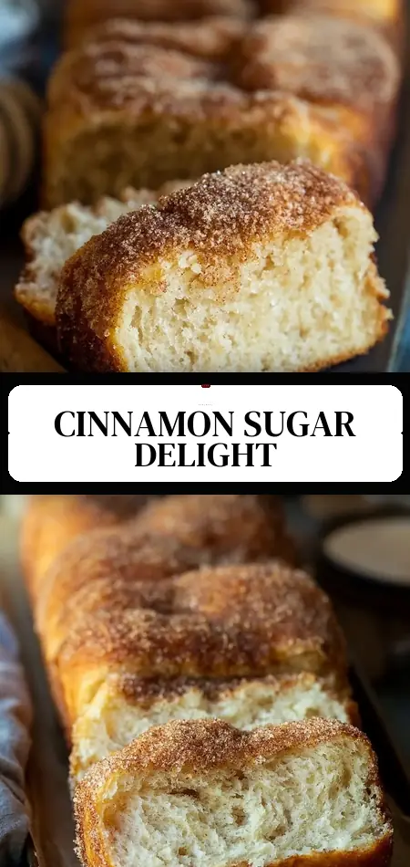 Pinterest pin (Design 3) for Cinnamon Sugar Donut Sweet Bread