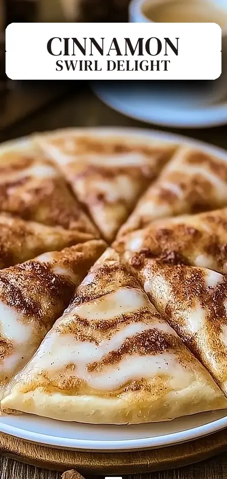 Pinterest pin (Design 2) for Sweet Cinnamon Swirl Pizza