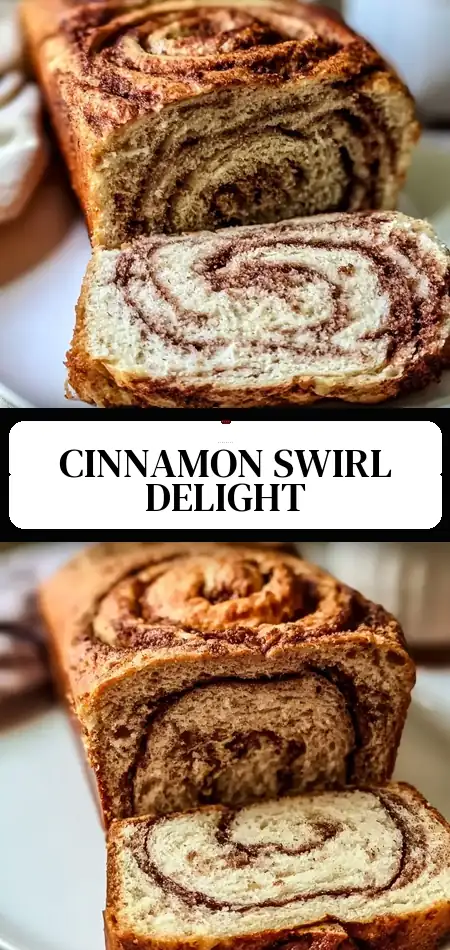 Pinterest pin (Design 3) for Cinnamon Bread Recipe