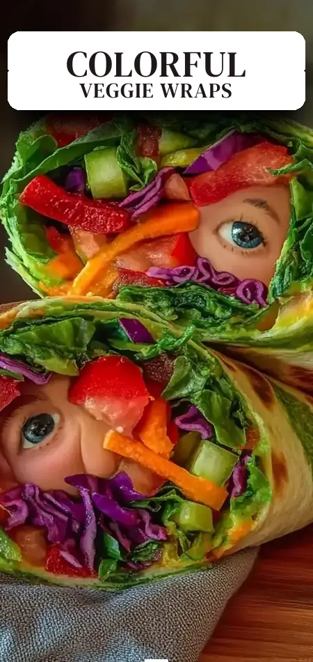 Pinterest pin (Design 2) for Dr. Seuss Rainbow Veggie Wraps