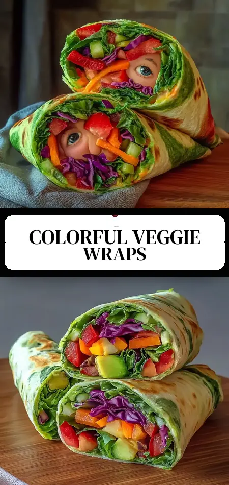 Pinterest pin (Design 3) for Dr. Seuss Rainbow Veggie Wraps