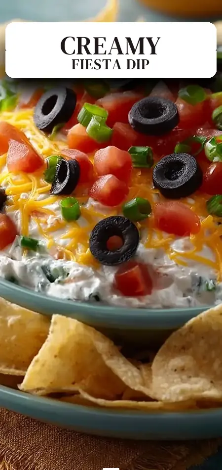 Pinterest pin (Design 2) for Cold Creamy 4th of July Appetizer Fiesta Dip