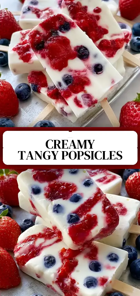 Pinterest pin (Design 3) for Greek Yogurt Popsicles: Creamy and Tangy