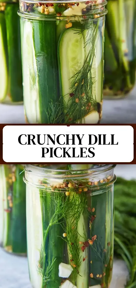Pinterest pin (Design 3) for Dill Pickles Recipe