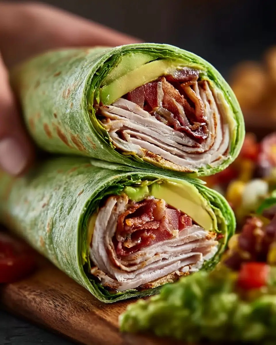A delicious plate of California Turkey Club Wraps: A Deliciously Fresh Twist!