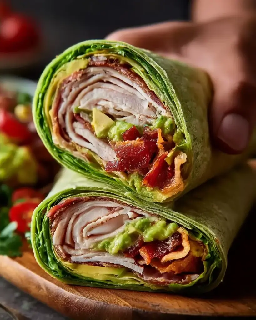 A delicious plate of California Turkey Club Wraps: A Deliciously Fresh Twist!
