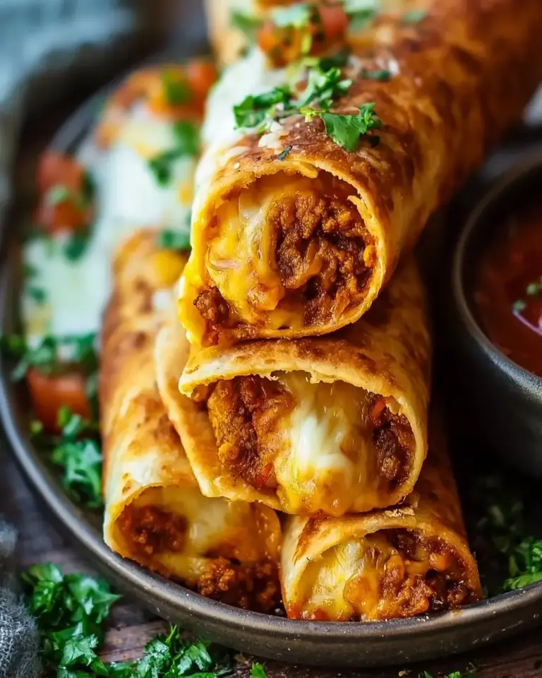 A delicious plate of Cheesy Taco Sticks: Your New Favorite Comfort Food Delight