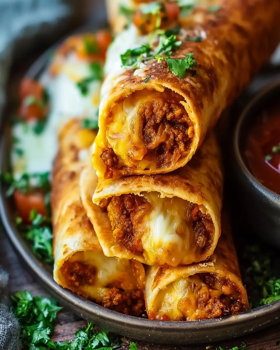 A delicious plate of Cheesy Taco Sticks: Your New Favorite Comfort Food Delight