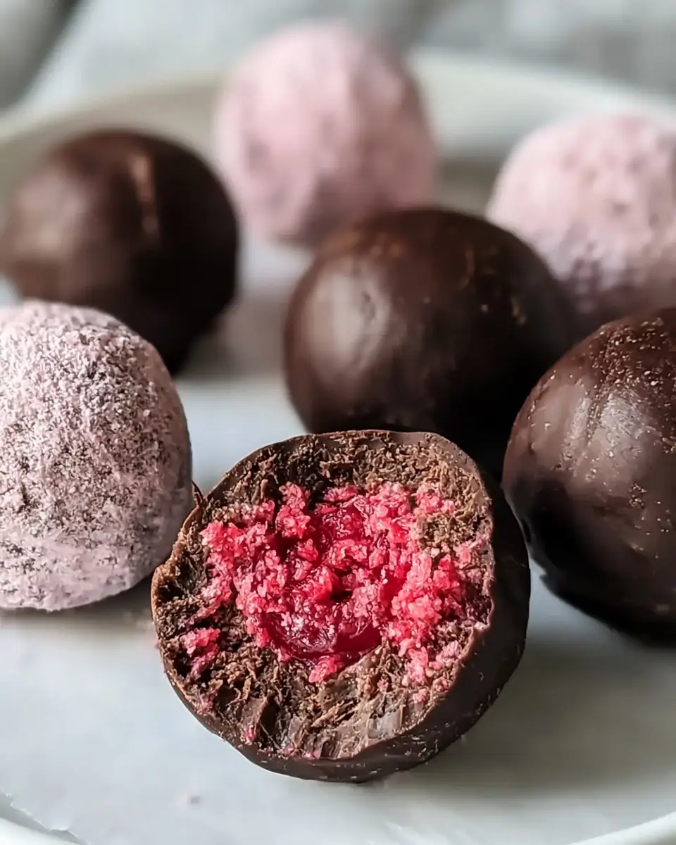A delicious plate of Cherry Mash Truffles: Nostalgic No-Bake Treats to Cherish