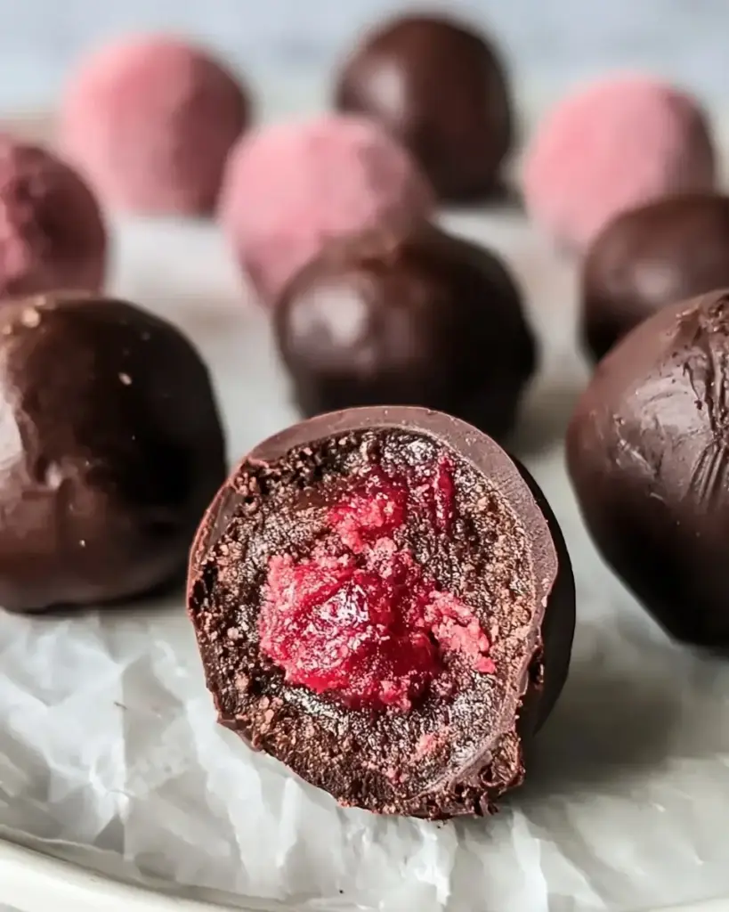 A delicious plate of Cherry Mash Truffles: Nostalgic No-Bake Treats to Cherish