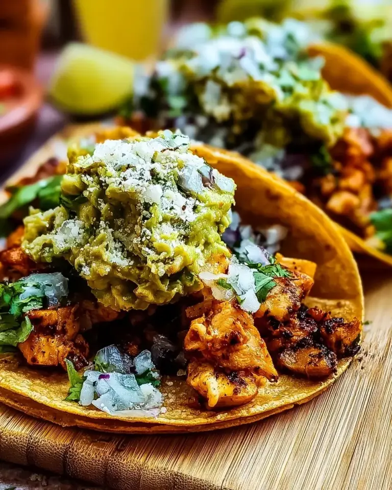 A delicious plate of Chicken Street Tacos