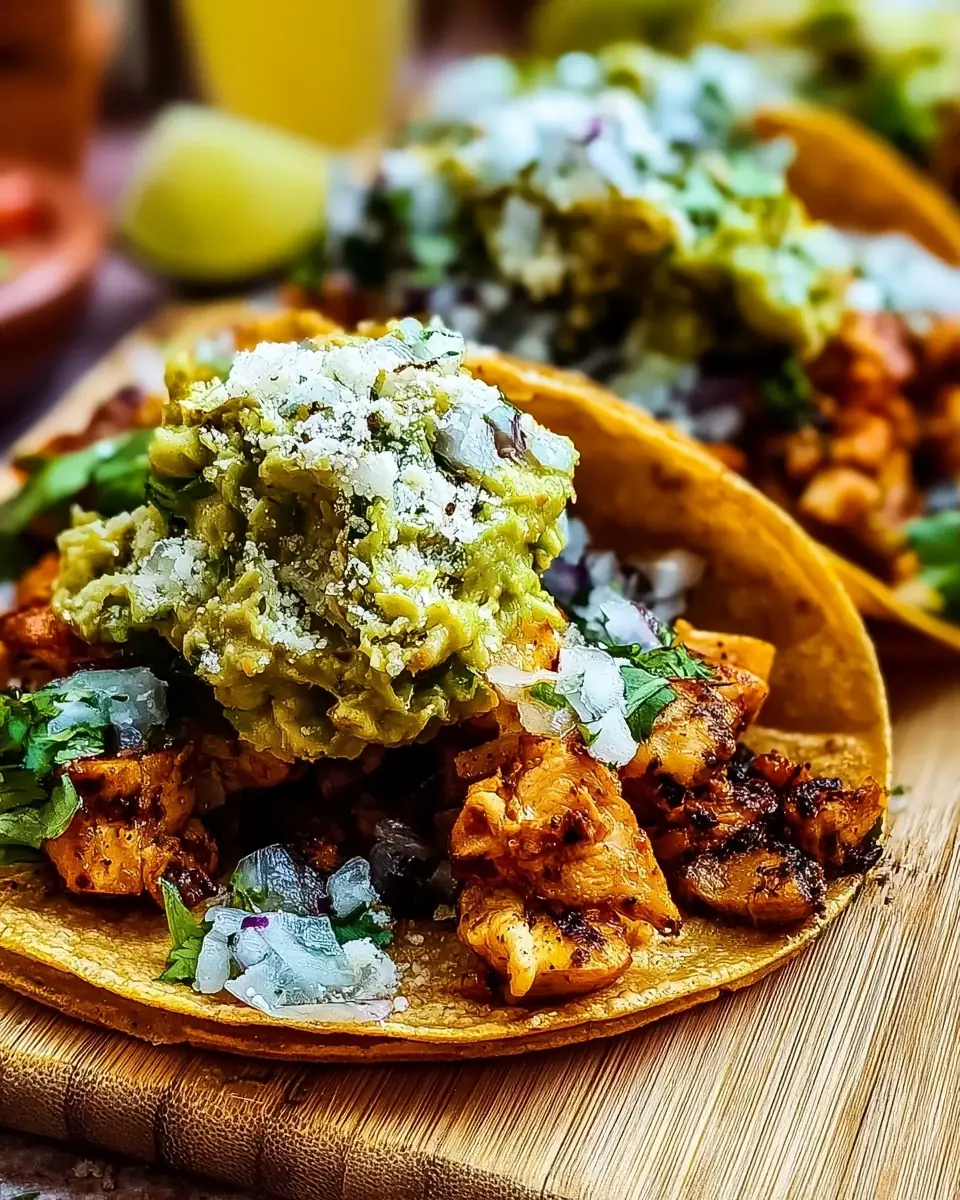 A delicious plate of Chicken Street Tacos