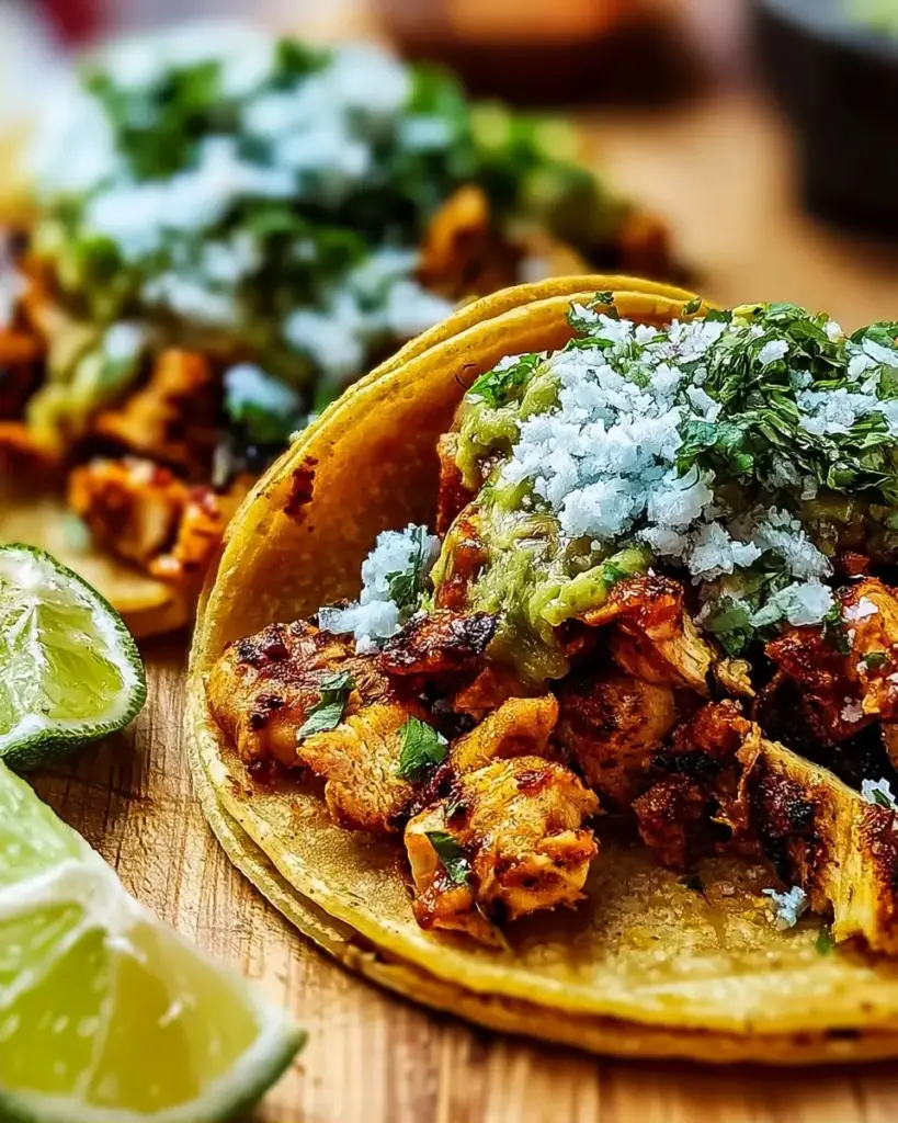 A delicious plate of Chicken Street Tacos