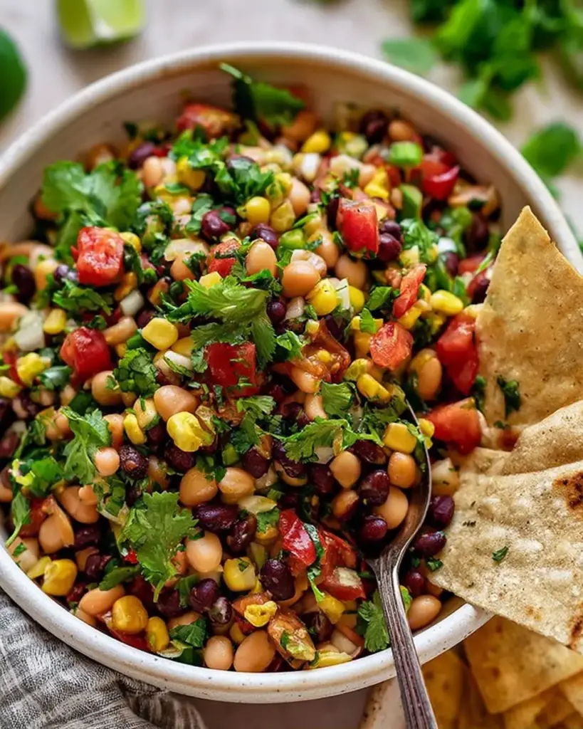A delicious plate of Chili Lime Bean Salad