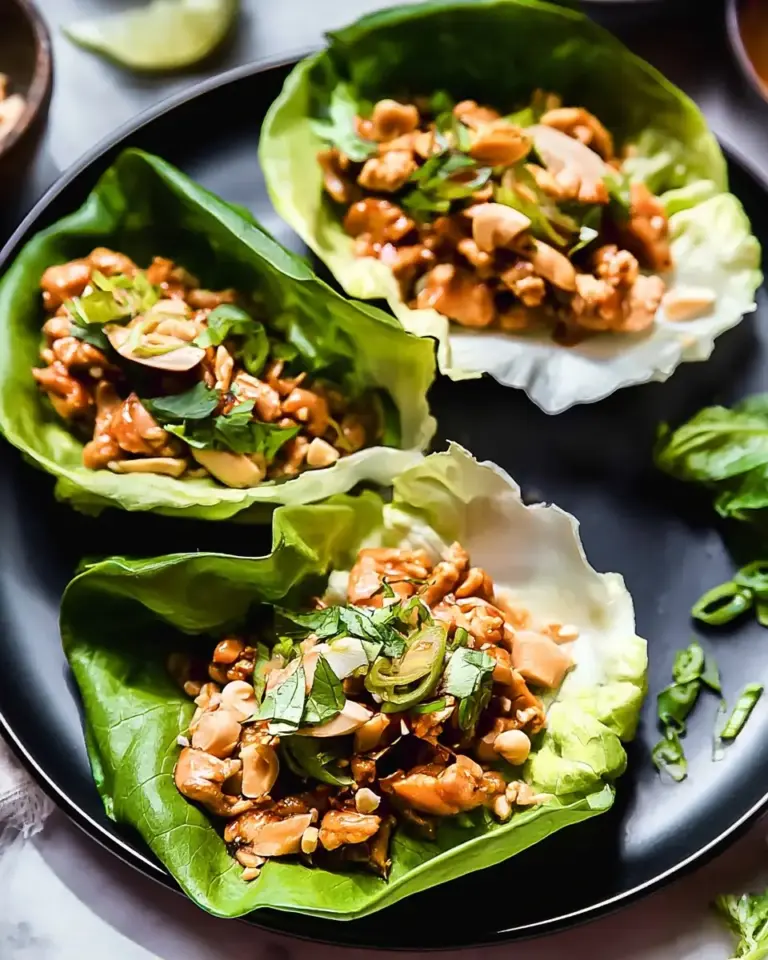 A delicious plate of Chinese Chicken Lettuce Wraps Recipe