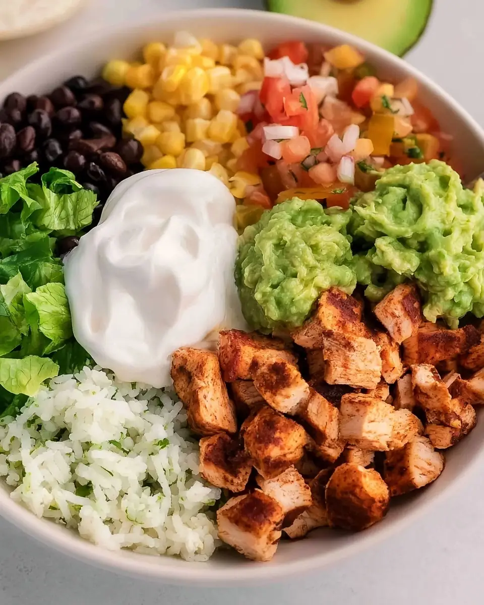 A delicious plate of Chipotle Chicken Bowls