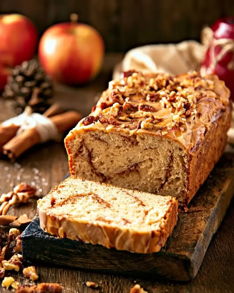 A delicious plate of Cinnamon Apple Bread