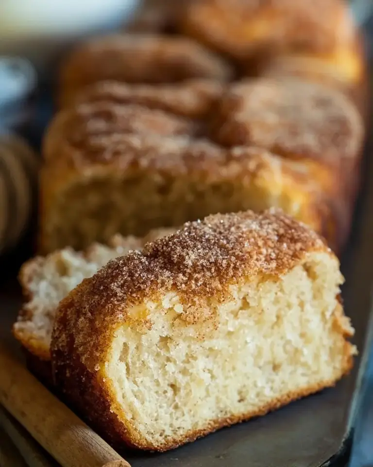 A delicious plate of Cinnamon Sugar Donut Sweet Bread