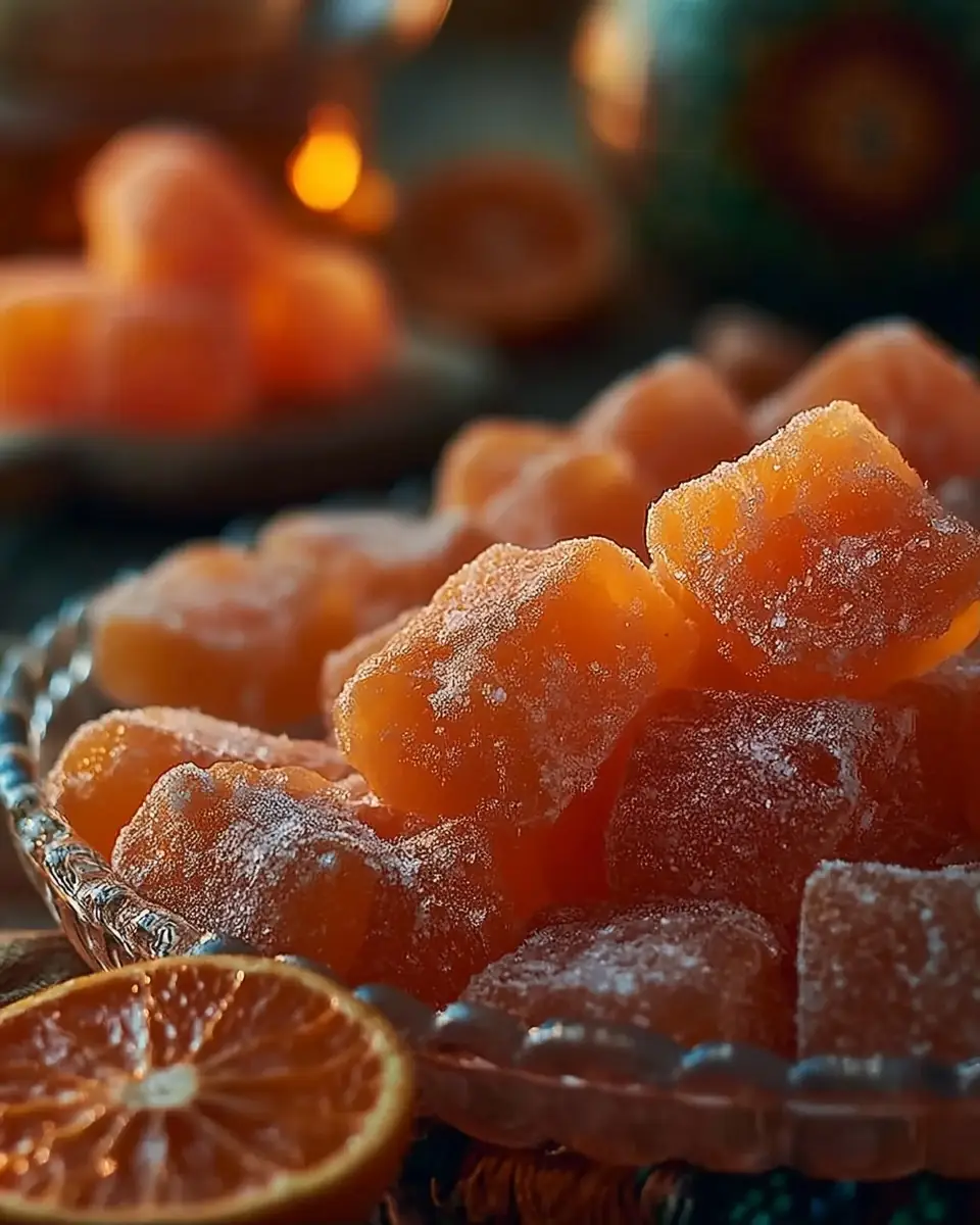 A delicious plate of Classic Homemade Orange Candy