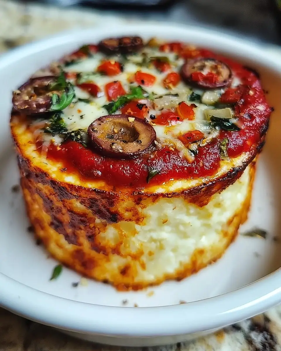 A delicious plate of Cottage Cheese Pizza Bowl