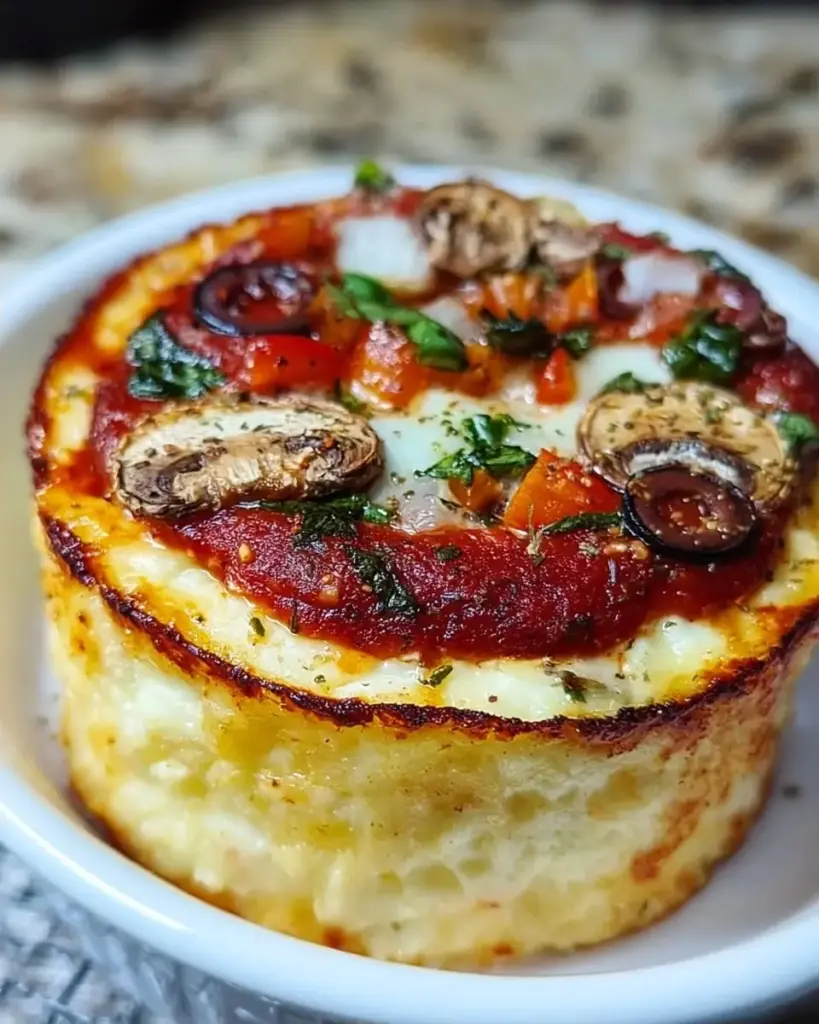 A delicious plate of Cottage Cheese Pizza Bowl