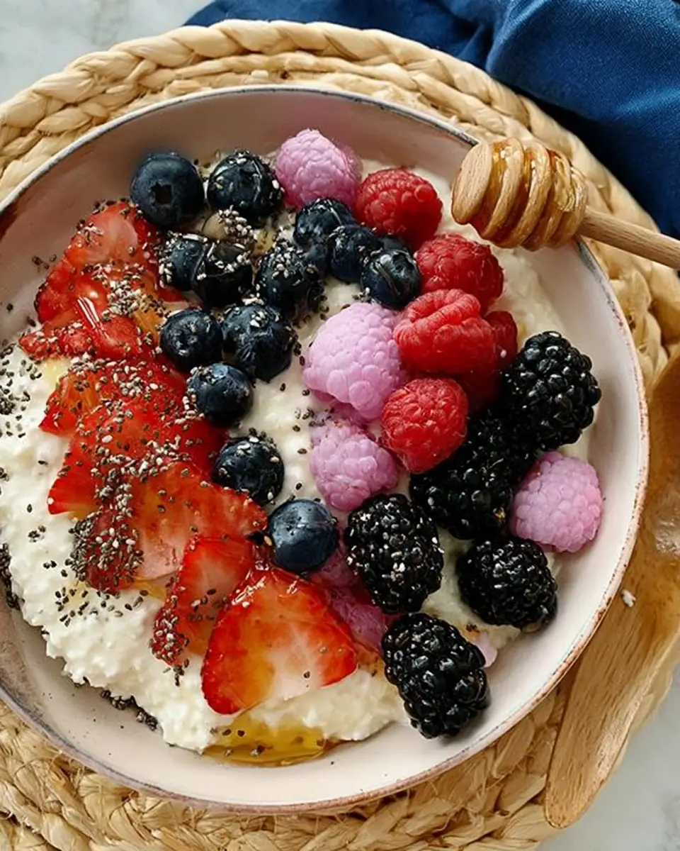 A delicious plate of Cottage Cheese With Fruit