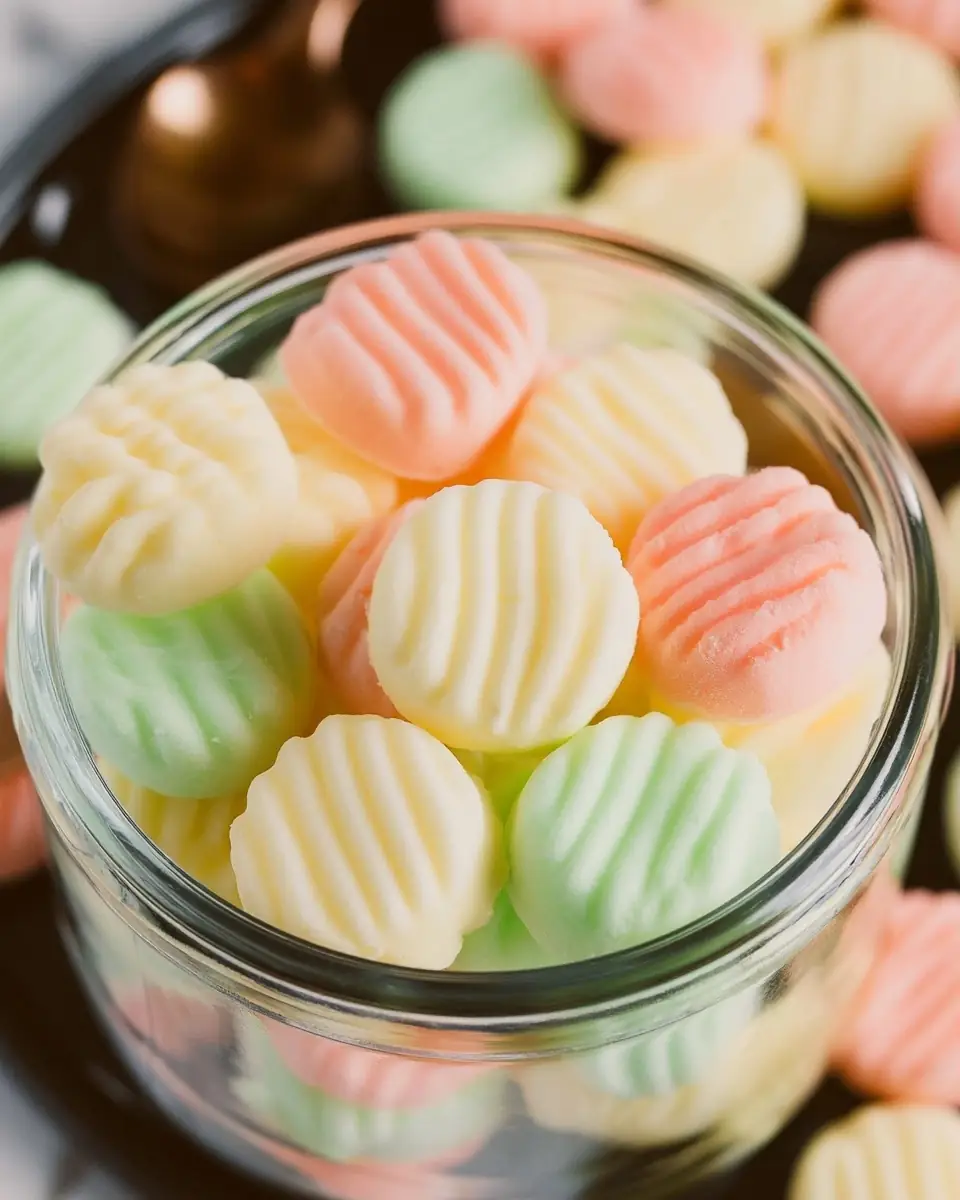 A delicious plate of Cream Cheese Mints